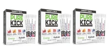 Pure Kick Energy & Hydration Electrolyte Powdered Drink Mix Variety Pk,30 Ct 3PK