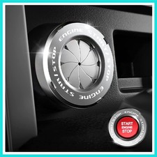 Rotary Push Start Button Cover, Car Engine Push to Start Stop Accessories, Au...