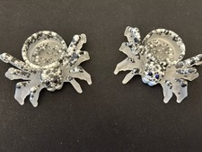 Spider Figurines Resin Black and White bead Set of 2 Animal Theme