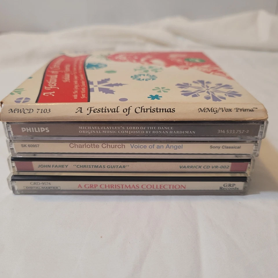 Christmas Music CD Bundle Of 5 With Lord Of The Dance Instrumental & John Fahey Foto 2 de 4