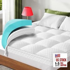 Dual Layer 3 Inch Memory Foam Mattress Topper Size, 2 Twin XL Dual Layer White