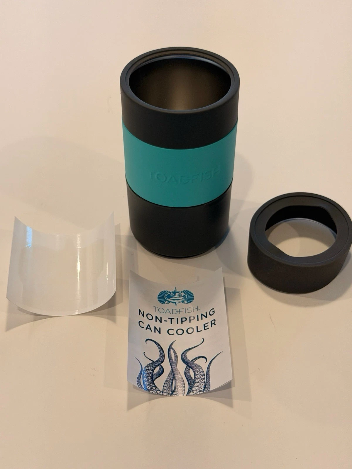 Toadfish Insulated Stainless Steel Non-Tipping Can Cooler ~TEAL~NEW