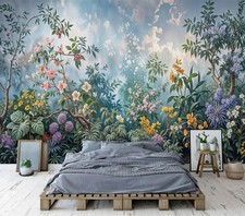 Baroque Flowers Rich Red Peonie Wallpaper Mural Removeable Washable Peel & Stick