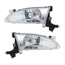 Headlights Left Right Set 2pcs Clear Toyota Corolla CE LE VE 98-00 LHT03167