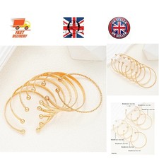 Bangle Set - 7 Pcs Gold Bracelets for Women - Goth Heart Prints Design