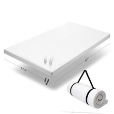 Organic Cotton Toddler Mattress Topper  Ventilated 2-Inch Memory Foam White