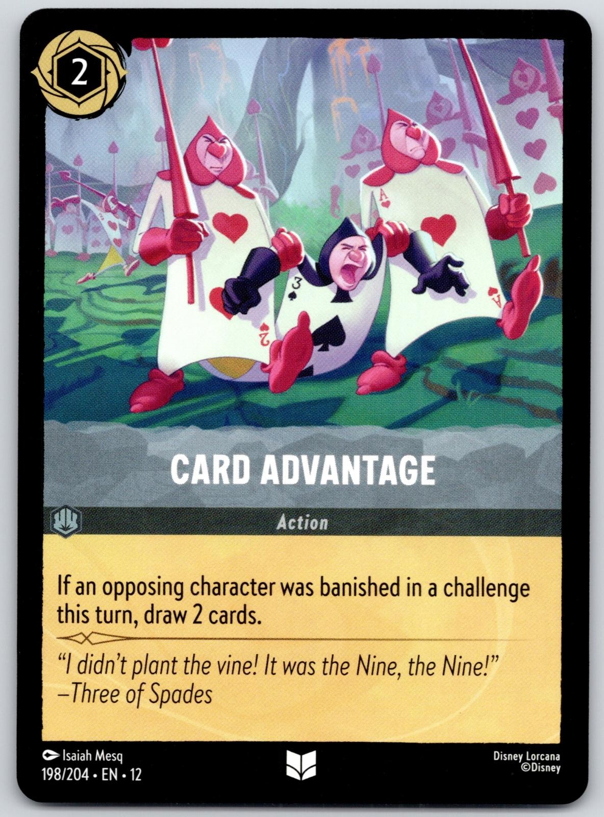 Card Advantage 198/204 Uncommon Wilds Unknown Lorcana Near Mint