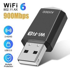 USB Wireless WiFi 6 Adapter, 900Mbps Dual Band 2.4G/5G, Network Dongle, 802.11ax