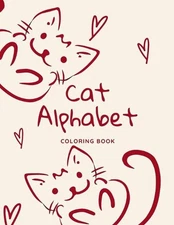 Alphabet Cat Coloring Book by Leah Rusk Paperback Book
