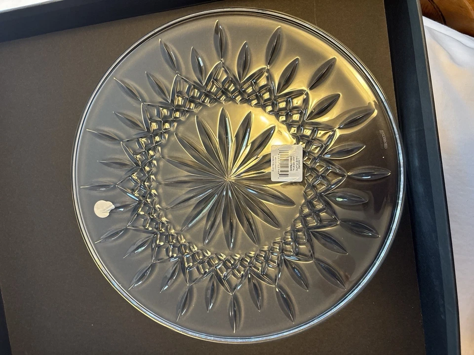 Open box/NEVER used! Waterford Crystal Lismore 12 Inch Cake Plate Sunflower - Image 3 of 4
