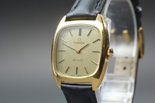 Vintage 1970s OMEGA De Ville Gold Dial Hand-Winding Cal.625 Ladies [Exc+5]