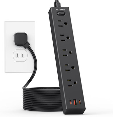 2 Prong Power Strip, 2 to 3 Prong Outlet Adapter with Polarized Plug, 1700J Surg