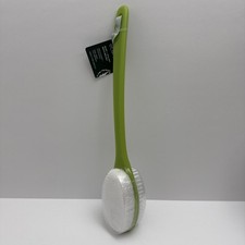EcoTools Buff Polish Bath Brush, Long Handle to Cleanse Exfoliate Green