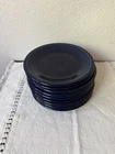 HLC Homer Laughlin Fiesta Ware Cobalt Blue 7” Salad Dessert Plates Set Of 9