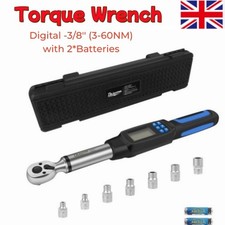 3-60NM Digital Torque Wrench Adjustable Torque Wrench 3/8" Drive +3/8'' Adapter