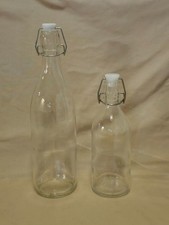 Swing Top Bottles Clear Glass Set of 2 -12' 6"-