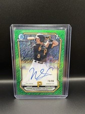 2026 Wyatt Sanford 1st Bowman Auto Green Shimmer Pittsburgh Pirates /99
