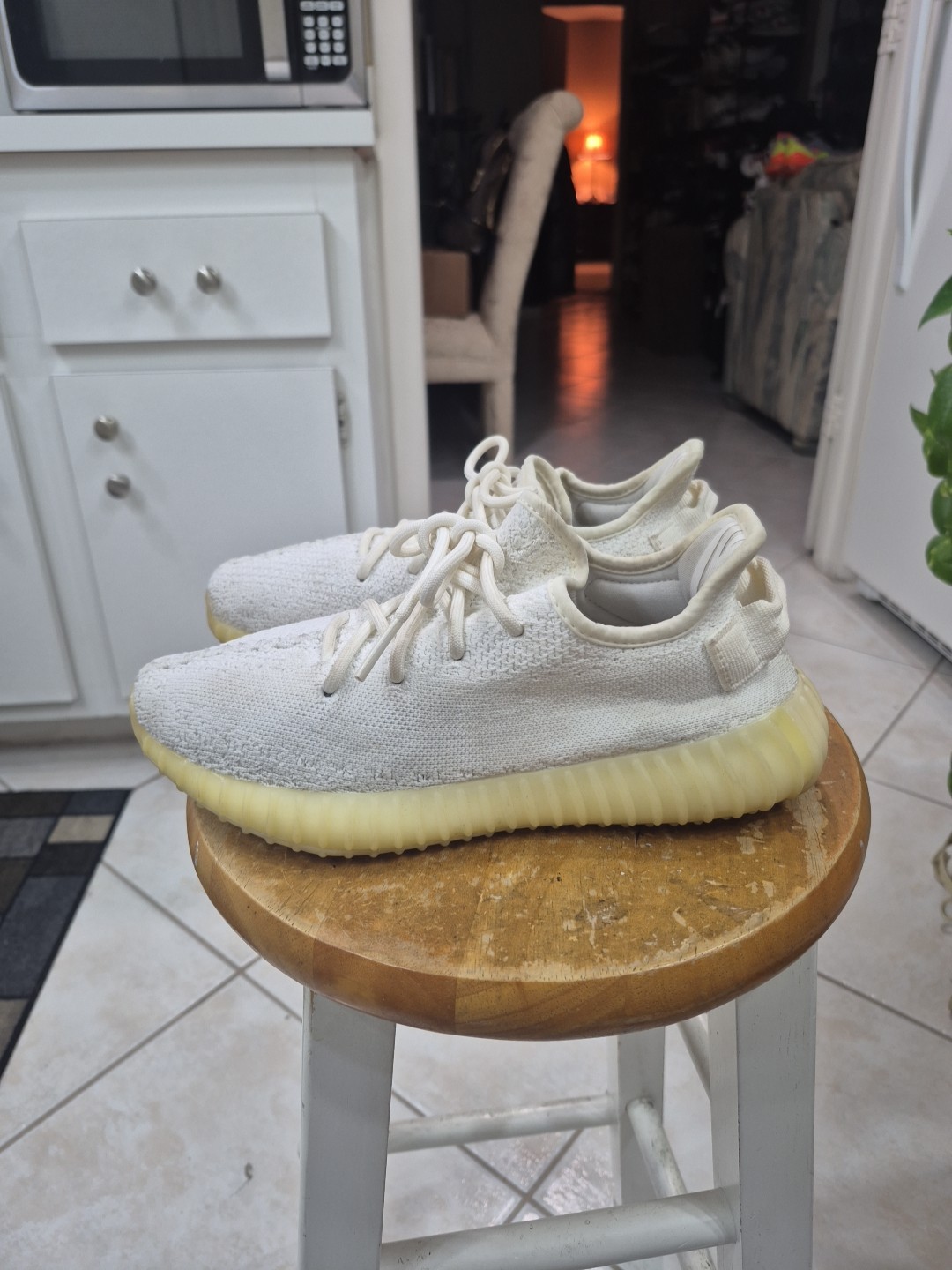 Adidas Yeezy Boost 350 V2 Cream White Triple White Men's Sz 6.5 thumbnail 5