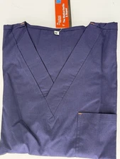 Aqua Blue MEDICAL SCRUB SET UNISEX Men Women V-NECK Top Shirt