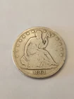 1861 S  TOUGH TO FIND SEATED LIBERTY HALF DOLLAR LOW MINTAGE 939,500 RARE
