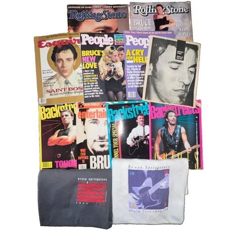 & Bruce Springsteen Tour T-Shirts L, XL +3 Backstr 1990s vintage concert t-shirt, vintage, size XL, single stitch, B+ condition