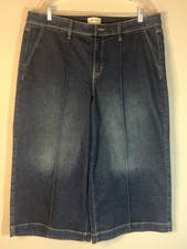 Lane Bryant Women  s Sz 18 Crop Jeans Dark Wash Front Seam Denim Pants NWOT