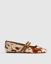 Madewell Greta Double Strap Ballet Flat Women  s Leather Shoes MWL Comfort Russet