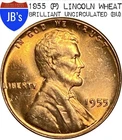 1955 (P) Lincoln Wheat Cent Penny 1c - UNCIRCULATED (BU)