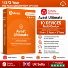 Avast Ultimate 10 Devices Antivirus VPN Windows Mac Android 1 2 3 Year
