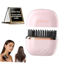 Mini Hair Straightener Portable 2026 Cordless Curling Iron Small Flat Pink