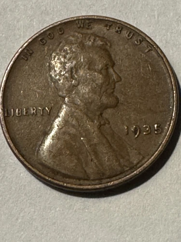 1935 Wheat Penny No Mint Mark