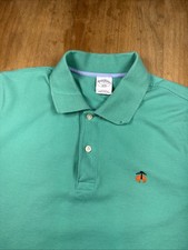 Brooks Brothers Slim Fit Short Sleeve Performance Polo Shirt Men's L Green