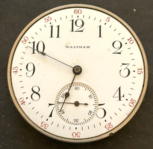 Antique 1912 Waltham 1894 220 Pocket Watch Movement Parts/Repair 12s 15j USA