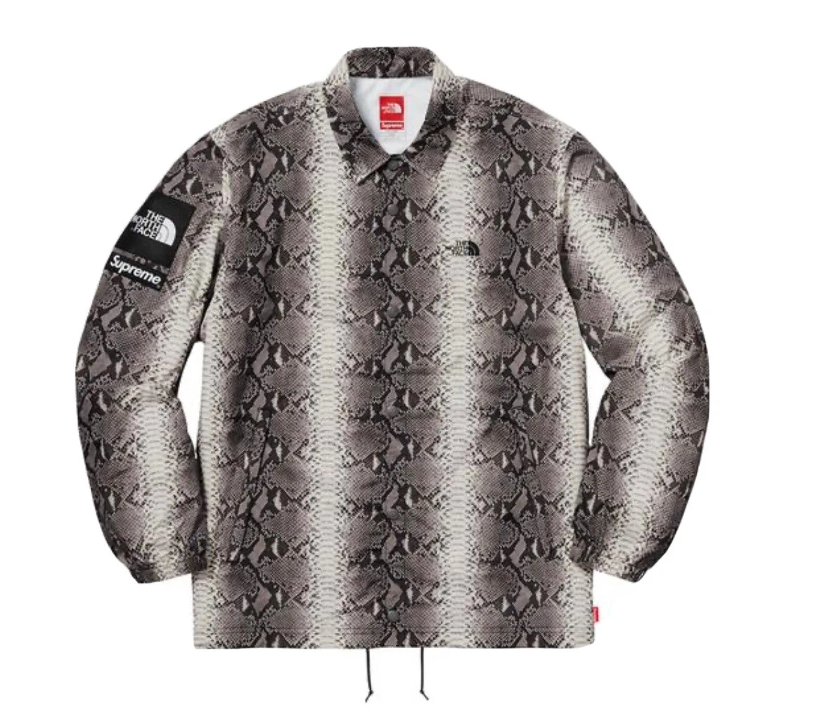 Supreme The North Face Snakeskin Taped Coaches Jacket size Medium