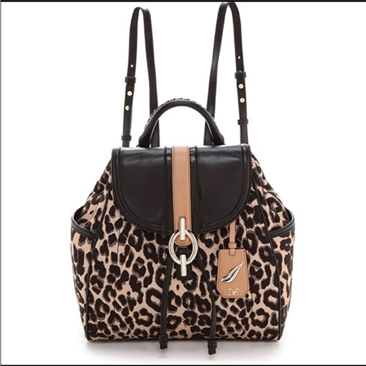 DVF Sutra Leopard Print Jacquard Backpack Diane von 