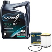 MotoröL Set 5W30 5 Liter + ÖLfilter SH 4032 L FüR BMW 1Er 3Er 4Er 5Er X1 X3 Z4