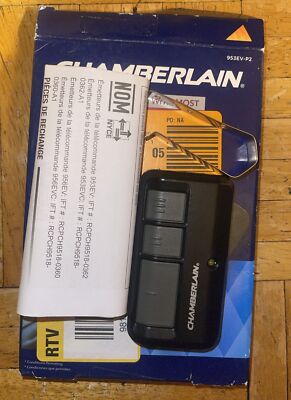 Chamberlain 953EV-P2 3 Button Garage Door Remote Black (OPEN BOX ...