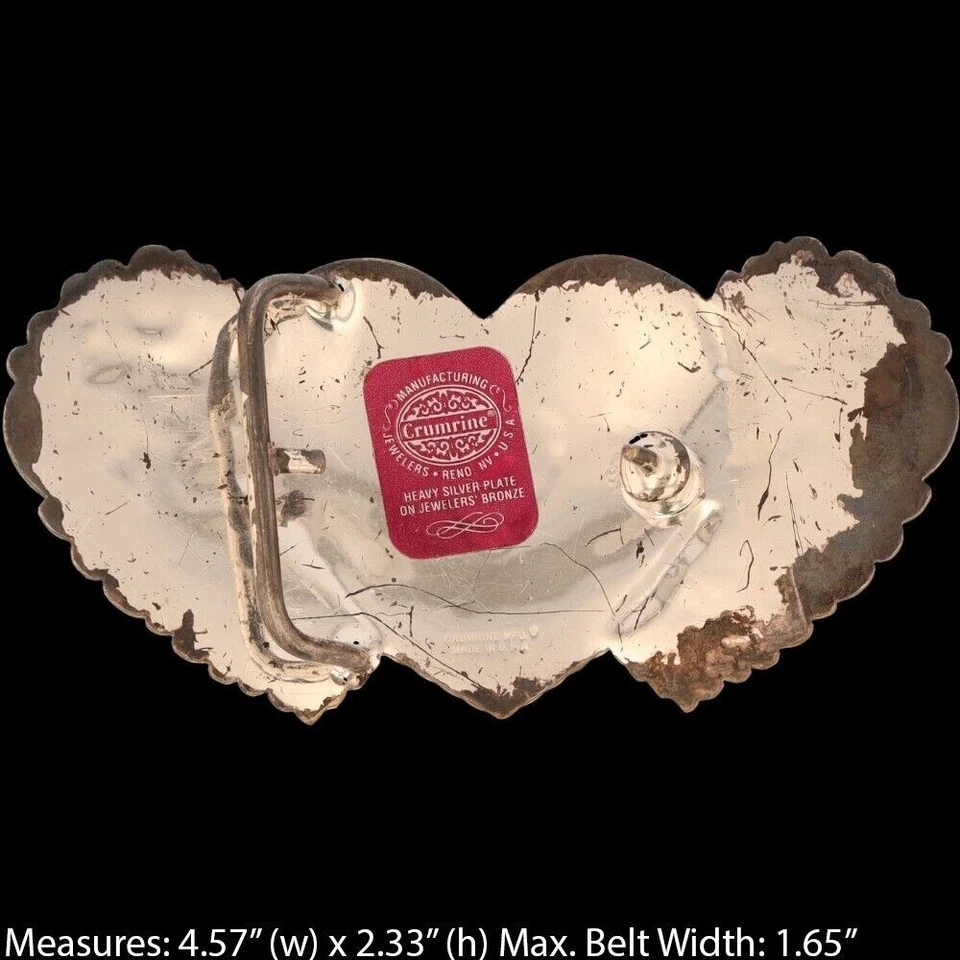 Corazón Rosa Flor Floral Vaquera Niñas Western Rodeo Junior Vintage Hebilla de Cinturón Foto 4 de 4