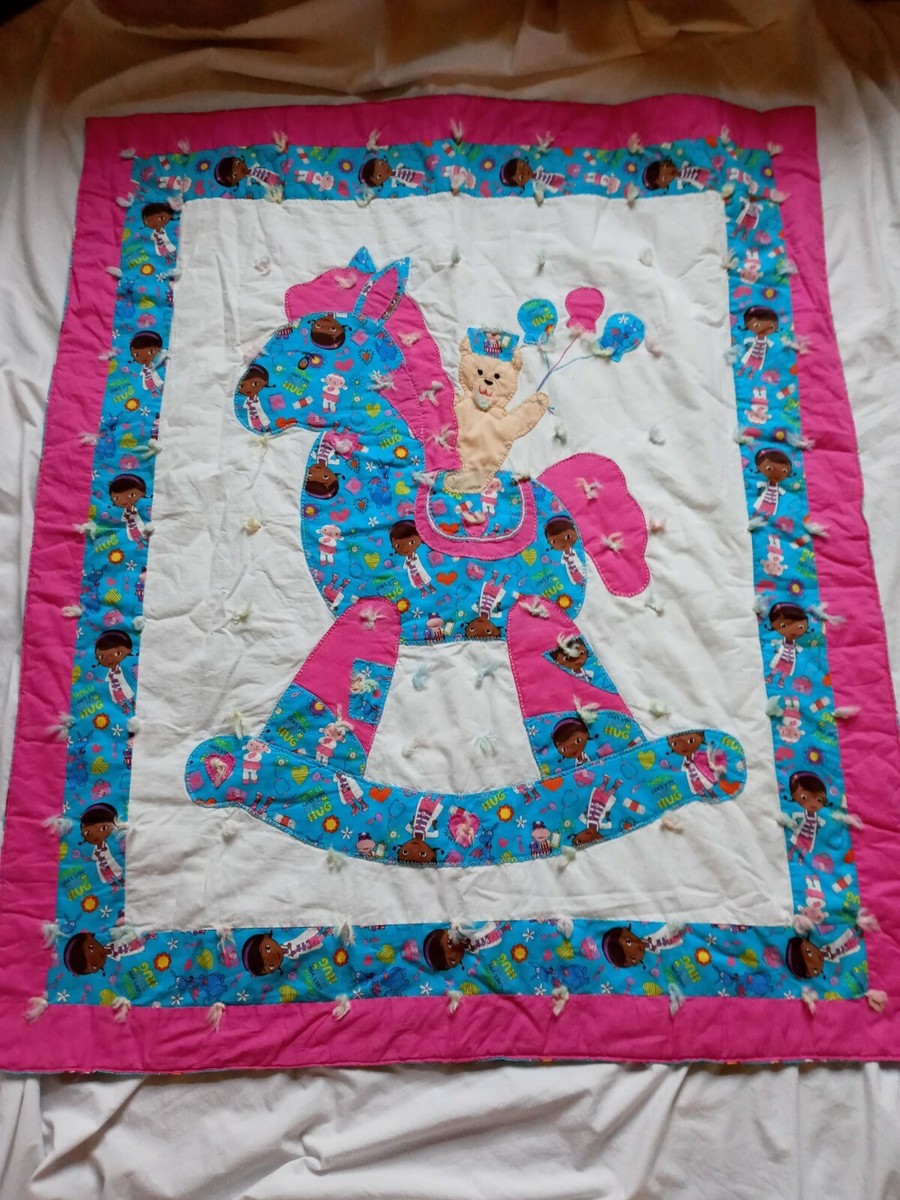 Doc McStuffins Patchwork Quilt Blanket Kids Bedding Handmade Nickelodeon  Horse