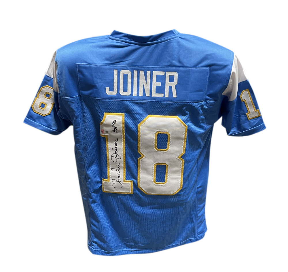 Charlie Joiner Autographed Signed Pro Style Jersey Blue Beckett 