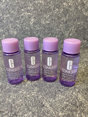 4 x Clinique Take The Day Off Makeup Remover For Lids, Lashes & Lips 1.7oz 50ml
