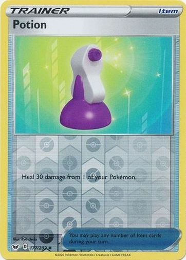 Pokemon Sword & Shield Base Potion Reverse Holo 177/202