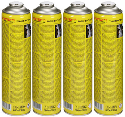 4x Rothenberger Maxigas 400 Hochleistungsgas Schweißgas Hartlötgas Gas Roxy Kit