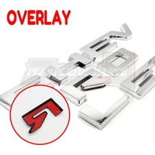 Front Grille Overlay Letters Emblem FIT FOR Silverado Custom 2022 2023 Chrome