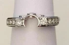 2Ct Round Lab-Created Diamond Enhancer Wrap Wedding Ring 14k White Gold Plated