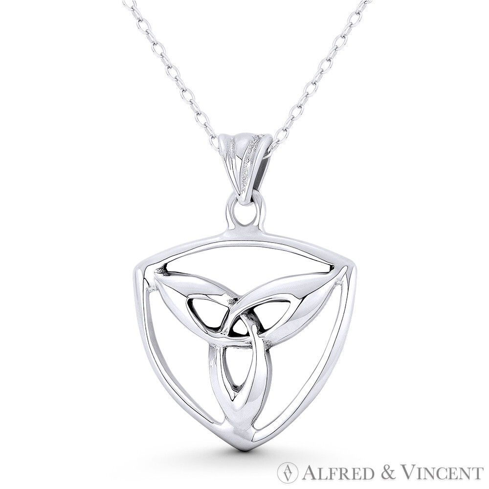 Trinity-Knot Triquetra Symbol Sterling Silver Irish Celtic