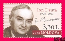 MOLDOVA 2023 Famous People Soviet Moldovan Writer Playwright I.Drutse 1928-2023