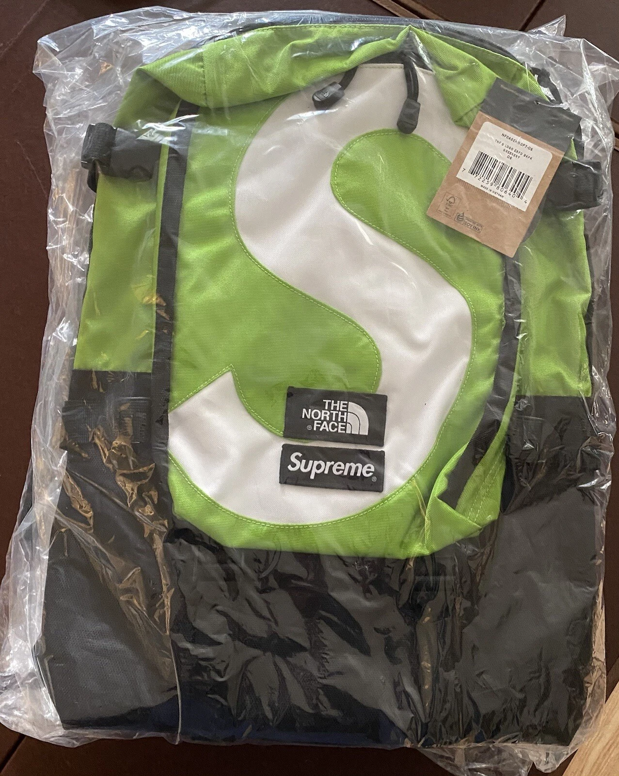Sac à dos Supreme X The North Face S Logo Expedition   Vert   Neuf avec étiquette