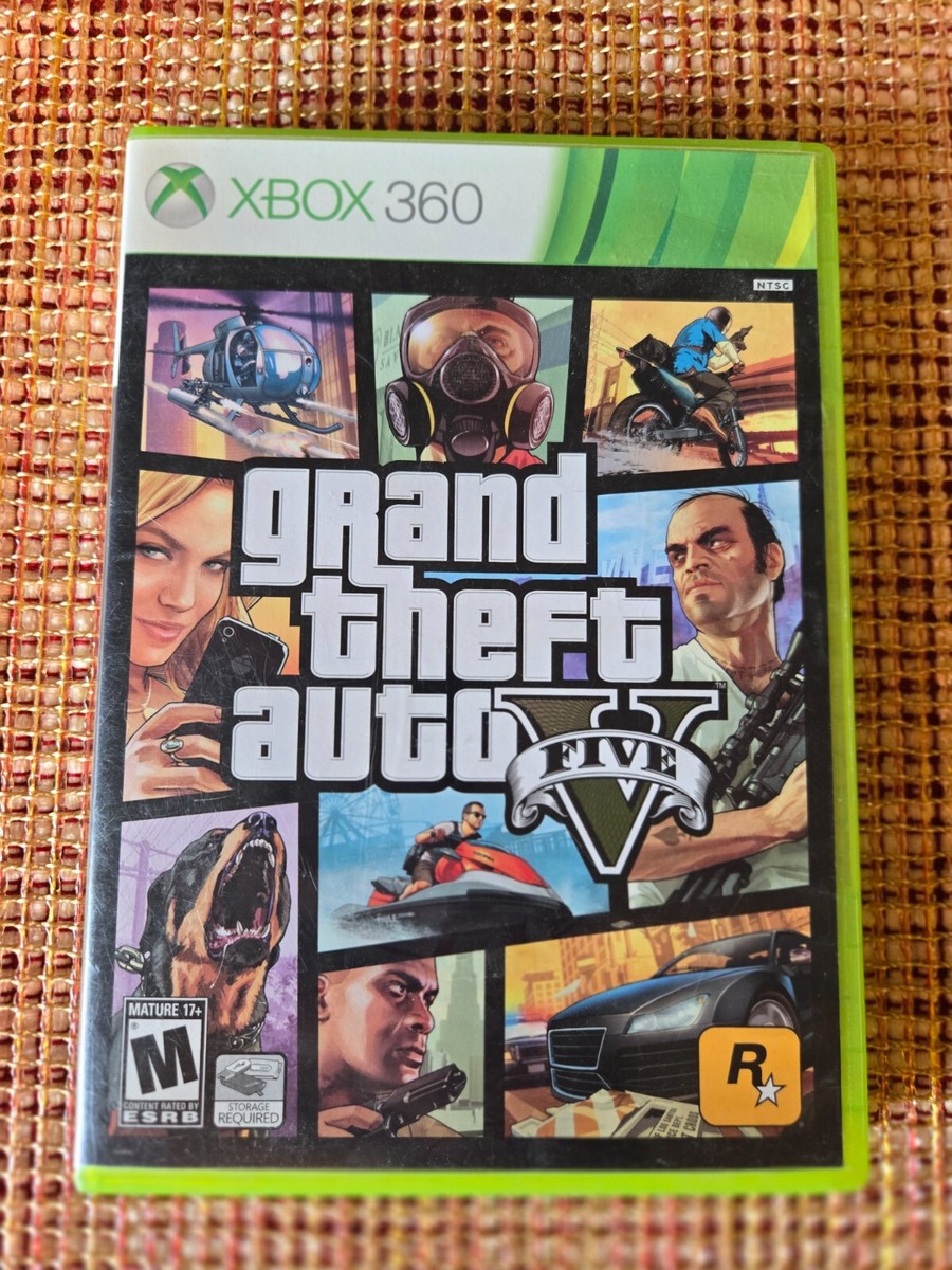 Grand Theft Auto V GTA 5 (Xbox 360, 2013) Complete With Map