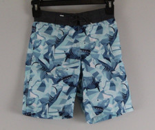 Boys' Swimming Shorts Size Small 5-6 GYMBOREE Shark Print Blue NWT